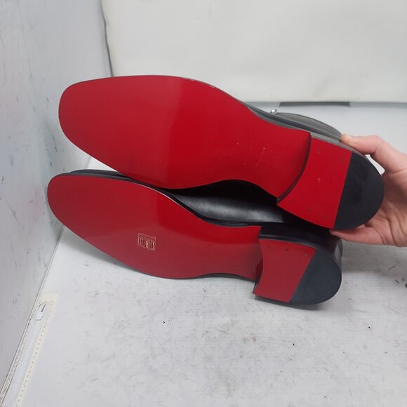 Christian Louboutin MENS Black Leather Lace-Up Ankle Boot - Picture 2 of 12